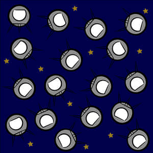 Spacecraft Pattern Background PNG image with transparent background