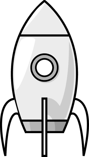 Spaceship Png Image - Black And White Rocket Clip Art, Transparent Png PNG image with transparent background