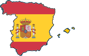 Flag Map Of Spain - Spain Flag Map, HD Png Download PNG with transparent background