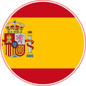 Spain National Flag Circle PNG Image