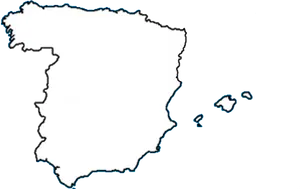 Spain Outline Map PNG Image