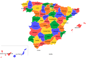 Population Density Map Of Spain, HD Png Download PNG with transparent background
