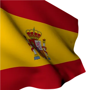 Spanish National Flag Waving PNG Image