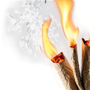 Sparked Paper Burning Png 06122024 PNG Image