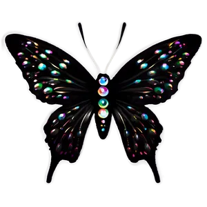 Sparkling Black Butterfly Png Aap75 PNG Image