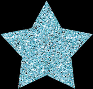 Sparkling Blue Glitter Star PNG image with transparent background