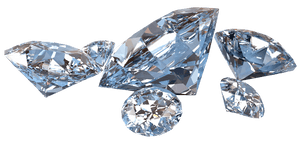 Sparkling Cut Diamonds Collection PNG image with transparent background