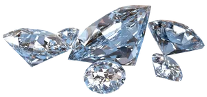 Sparkling Cut Diamonds Collection PNG Image