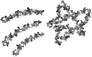 Sparkling D N A Structures Black Background PNG Image