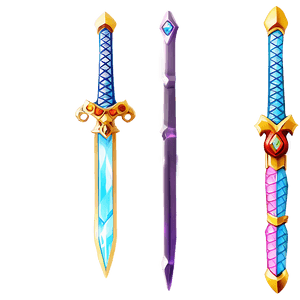 Sparkling Diamond Sword Render PNG uay11 PNG