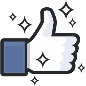 Sparkling Facebook Like Icon PNG image with transparent background