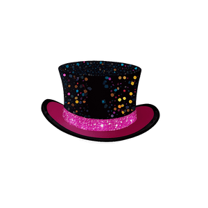 Sparkling Glitter Top Hat PNG 05042024 PNG