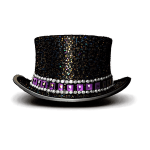Sparkling Glitter Top Hat PNG fwy PNG