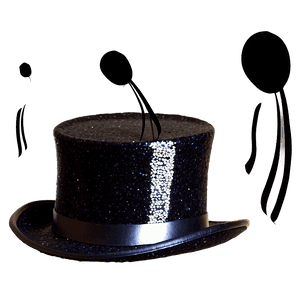 Sparkling Glitter Top Hat PNG lul PNG