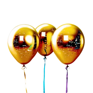 Sparkling Gold Balloon Png Bqv98 PNG Image