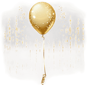 Sparkling Gold Balloon PNG dwa14 PNG