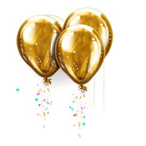Sparkling Gold Balloon PNG syf PNG