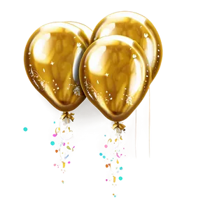 Sparkling Gold Balloon Png Syf PNG Image