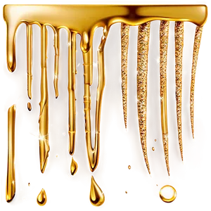 Sparkling Gold Glitter Drip Png Bqg PNG Image