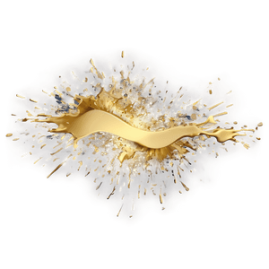 Sparkling Gold Ink Splash PNG pae PNG