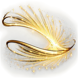 Sparkling Golden Line Wave Png Qkl82 PNG Image