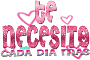 Sparkling Love Declaration Spanish PNG Image