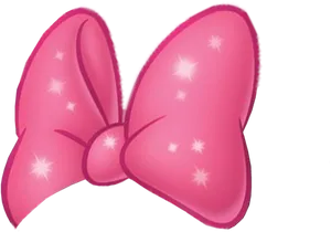 Sparkling Pink Bow PNG Image