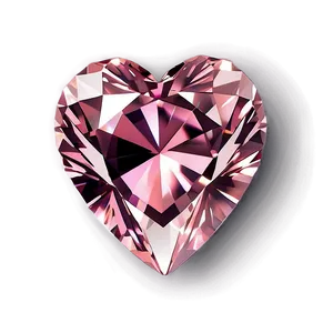 Sparkling Pink Heart Diamond Png Tle PNG Image