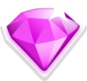 Sparkling Purple Diamond Graphic PNG Image