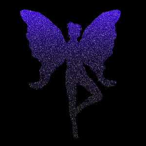 Sparkling Purple Fairy Silhouette PNG with transparent background