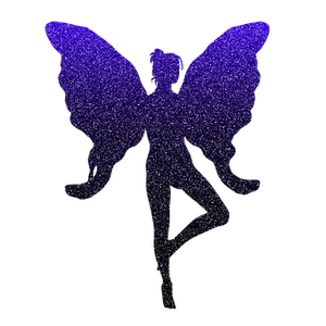 Sparkling Purple Fairy Silhouette PNG Image