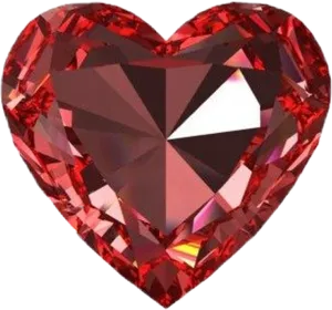 Sparkling Red Heart Gemstone.jpg PNG Image