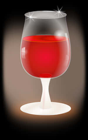 Sparkling Red Wine Glass PNG image with transparent background