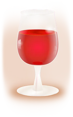 Sparkling Red Wine Glass PNG Image