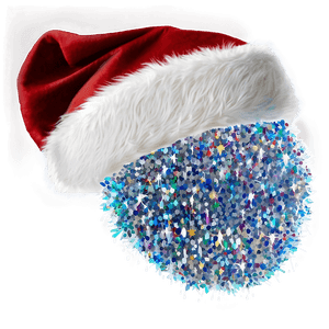 Sparkling Santa Hat Logo PNG 04302024 PNG
