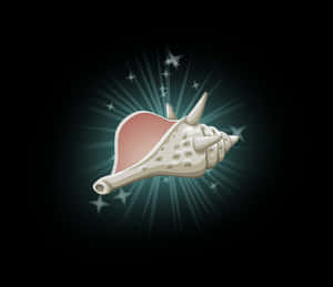 Sparkling Seashell Illustration PNG image with transparent background