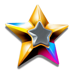 Sparkling Star Vector PNG wvb74 PNG