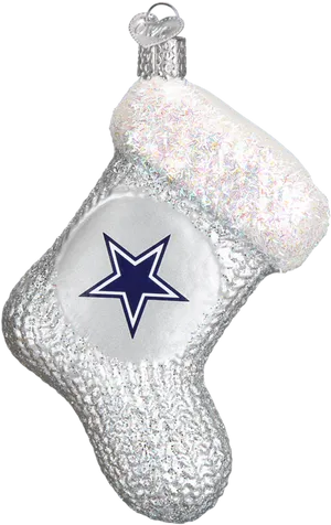 Sparkling_ Stocking_ Ornament PNG Image