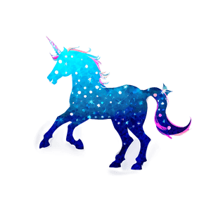 Sparkling Unicorn Silhouette PNG 48 PNG