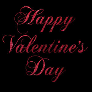 Sparkling Valentines Day Greeting PNG image with transparent background