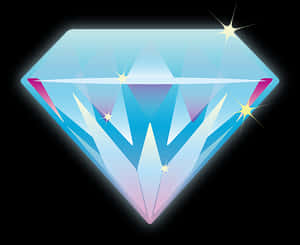 Sparkling Vector Diamond Illustration PNG image with transparent background