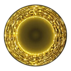 Sparkling Yellow Circle Perspective Png 06122024 PNG Image