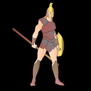 Spartan Warrior Illustration PNG image with transparent background