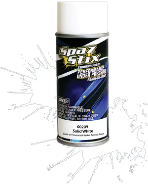 Spaz Stix Solid White Spray Paint Can PNG Image