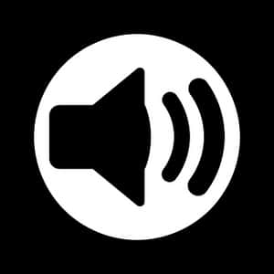Speaker Icon Black Background PNG image with transparent background