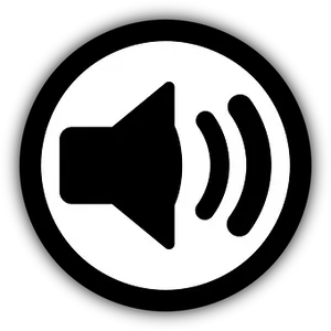 Speaker Icon Black Background PNG Image