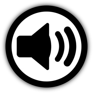 Speaker Volume Icon Blackand White PNG Image