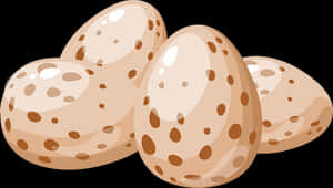 Speckled Eggs Vector Illustration PNG with transparent background