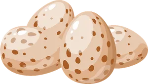 Speckled Eggs Vector Illustration PNG Image