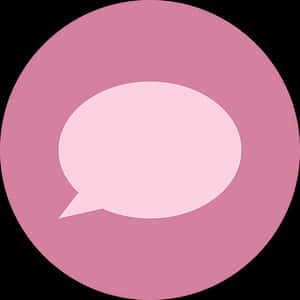 Speech Balloon Icon Pink Background PNG with transparent background